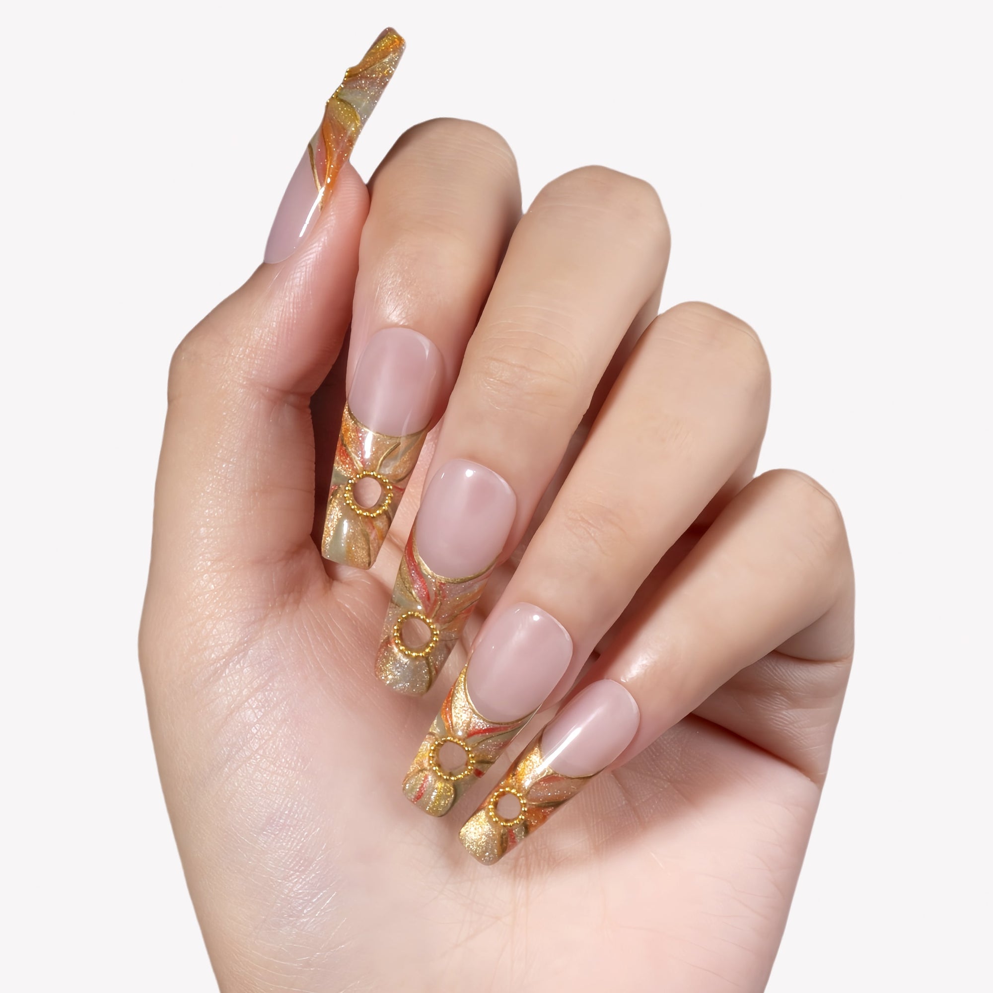 Golden Harvest Handmade Press On Nails