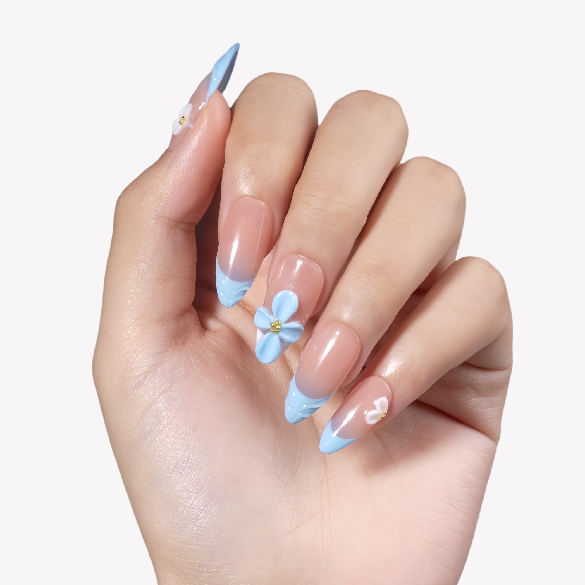 Wave Handmade Press On Nails