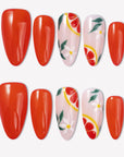 Citrus Blossom Charm Handmade Press On Nails