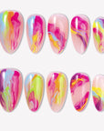 Colorful Swirl Handmade Press On Nails