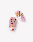 Pop Art Glitz Handmade Press On Nails