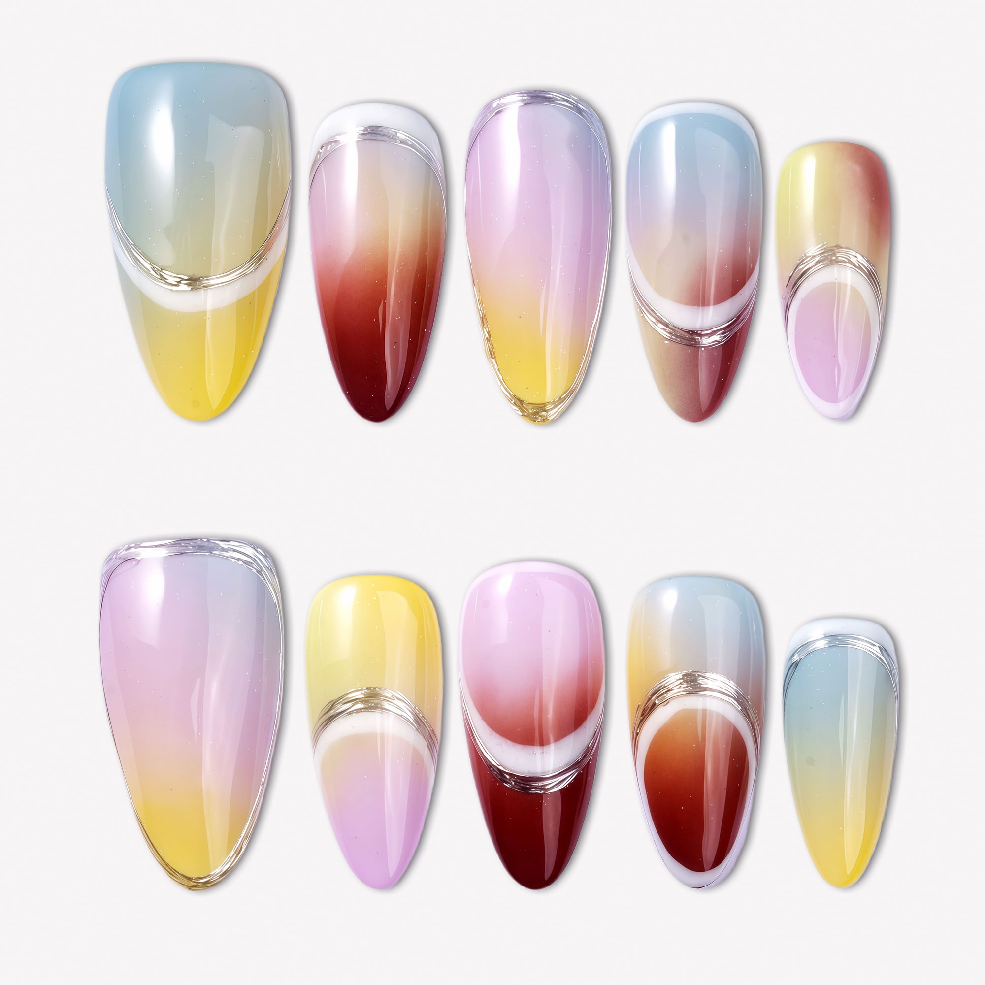 Horizon Glow Handmade Press On Nails