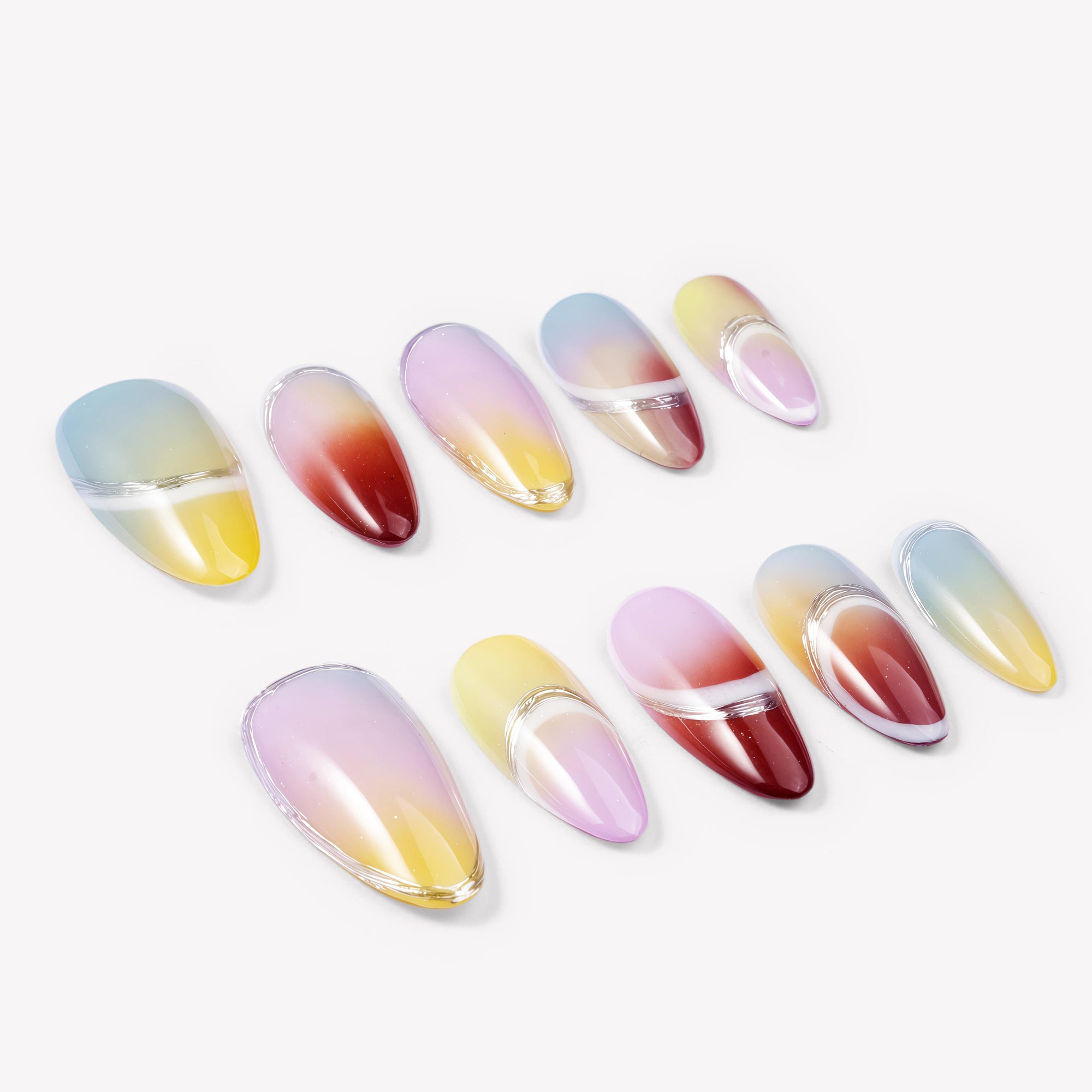 Horizon Glow Handmade Press On Nails