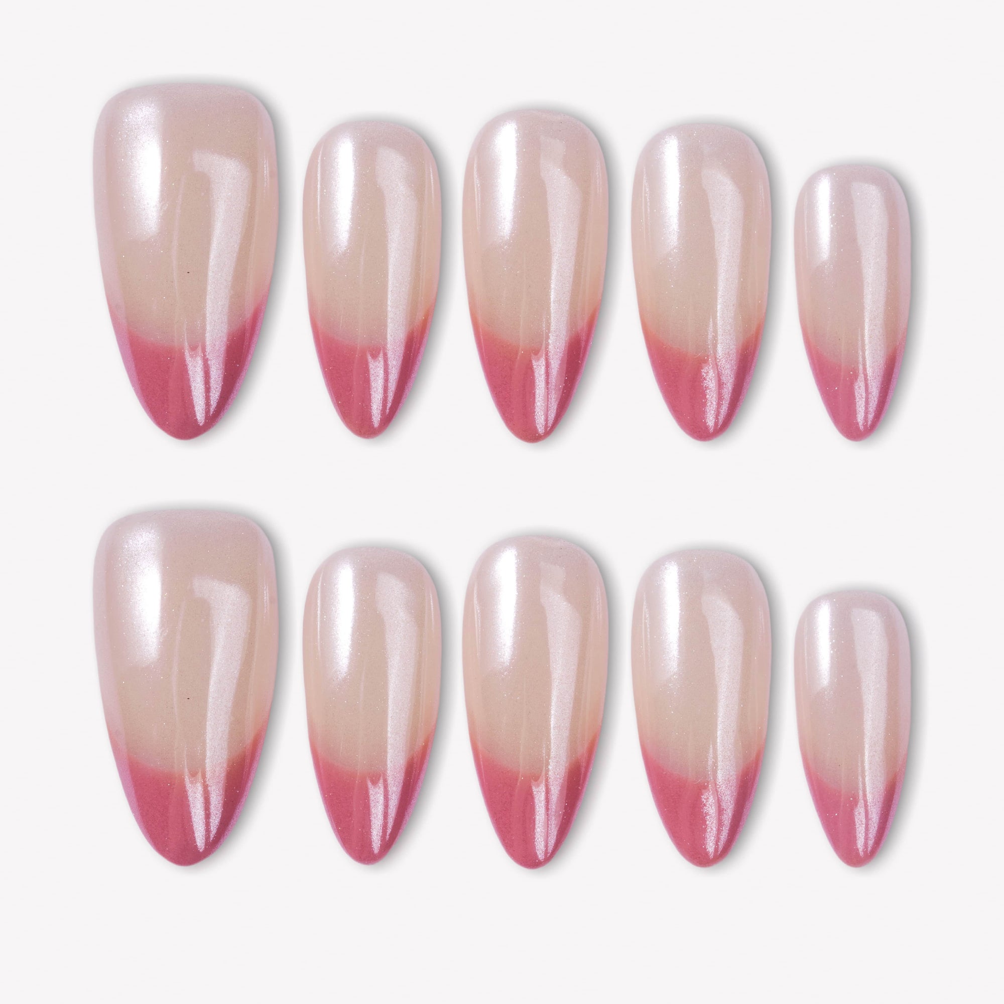 Glazed French Handmade Press On Nails