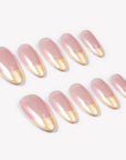 Pink Glazed French Handmade Press On Nails