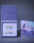 Azure Bloom Handmade Press On Nails