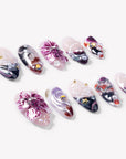 Galaxy Garden Handmade Press On Nails