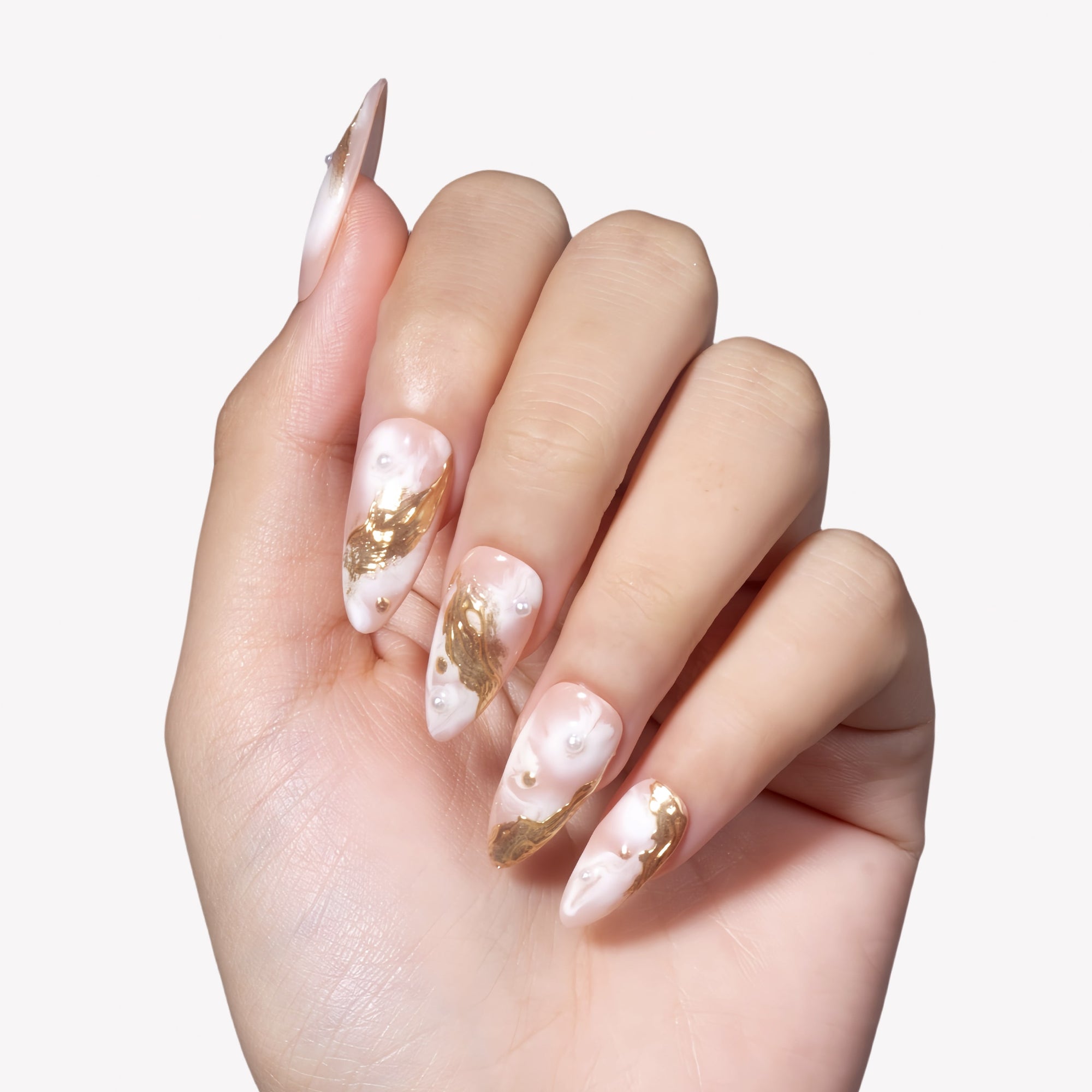 Golden Veil Handmade Press On Nails