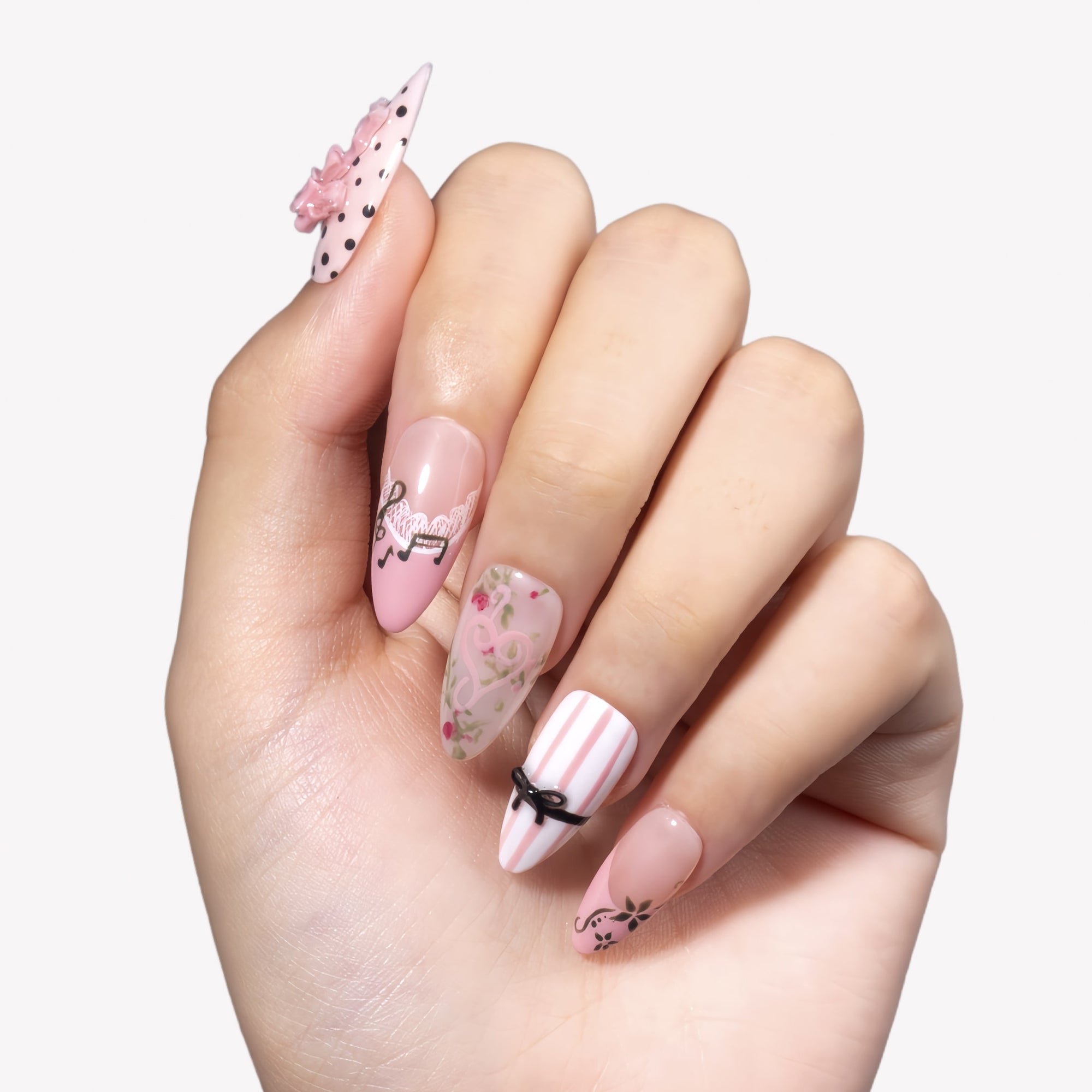 Parisian Charm Handmade Press On Nails