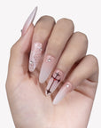Crimson Faith Handmade Press On Nails