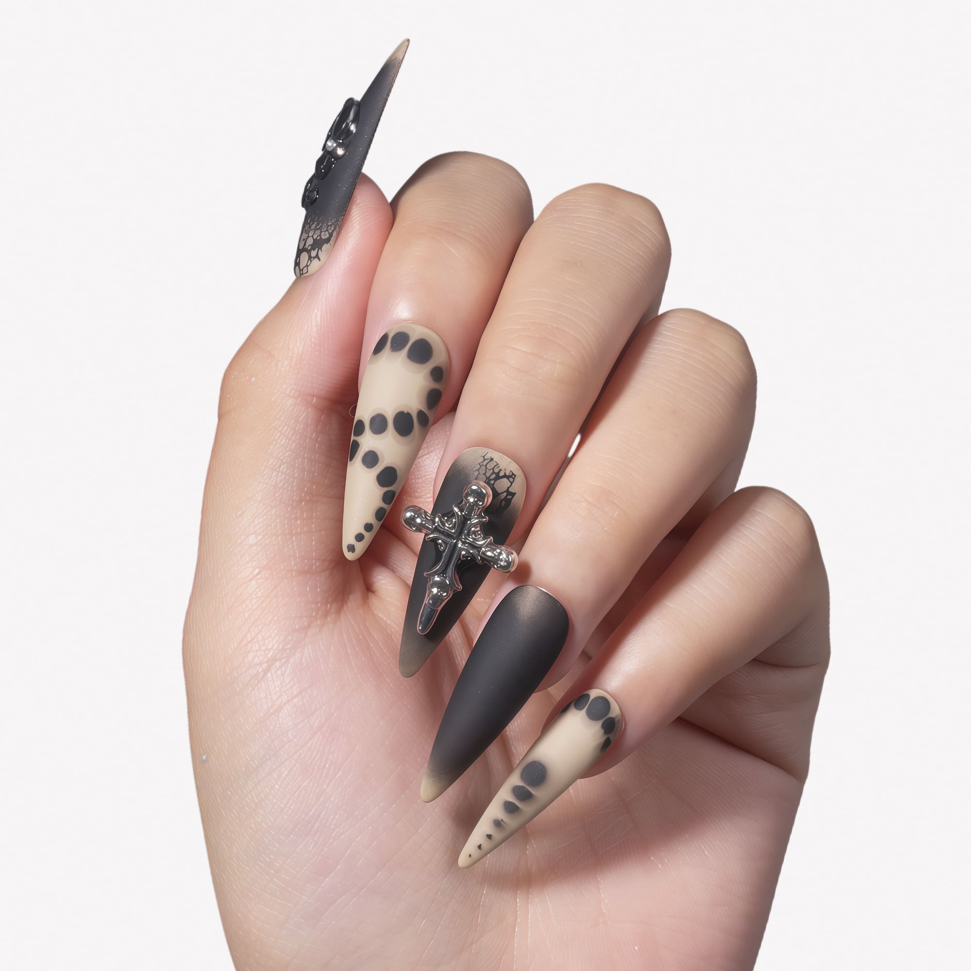 Gothic Elegance Handmade Press On Nails