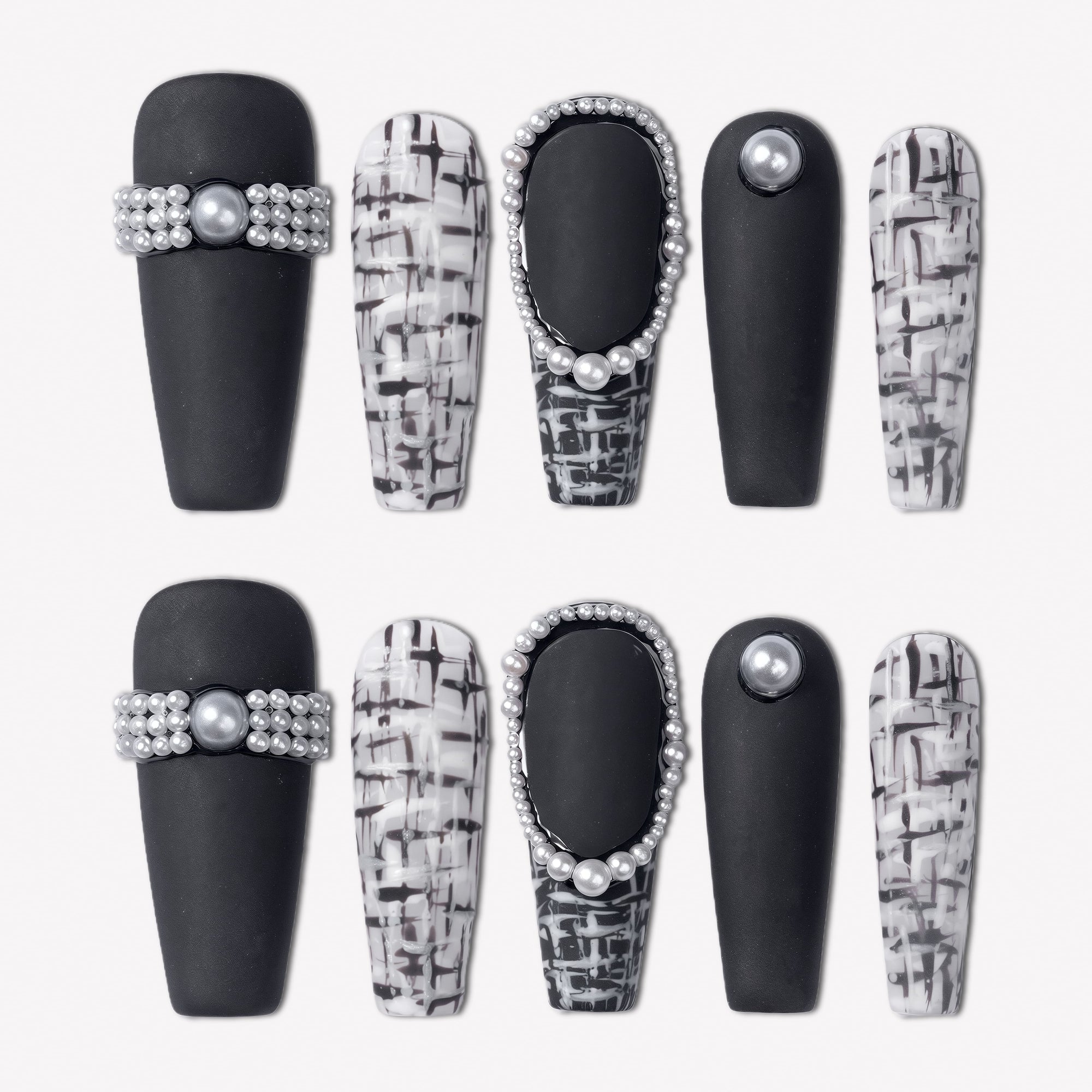 Lace & Pearls Handmade Press On Nails