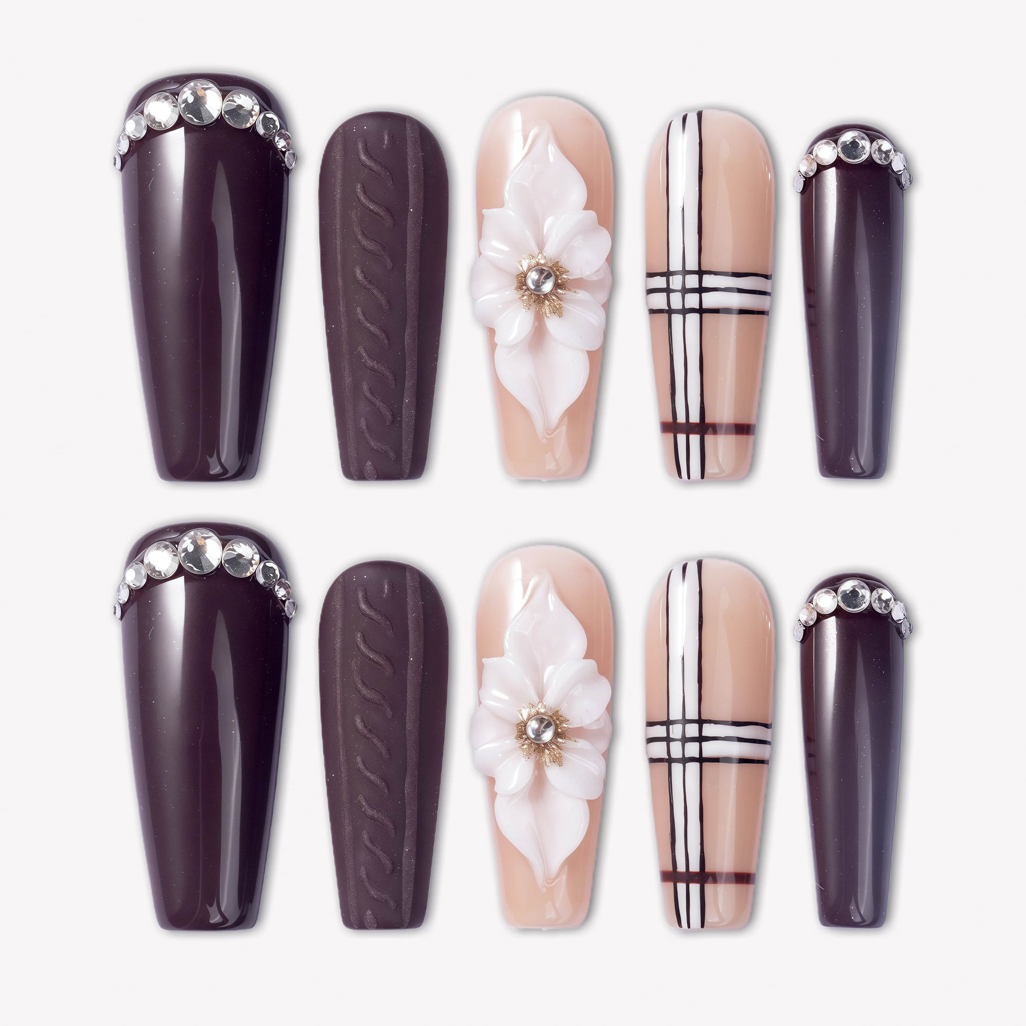 Winter Serenade Handmade Press On Nails