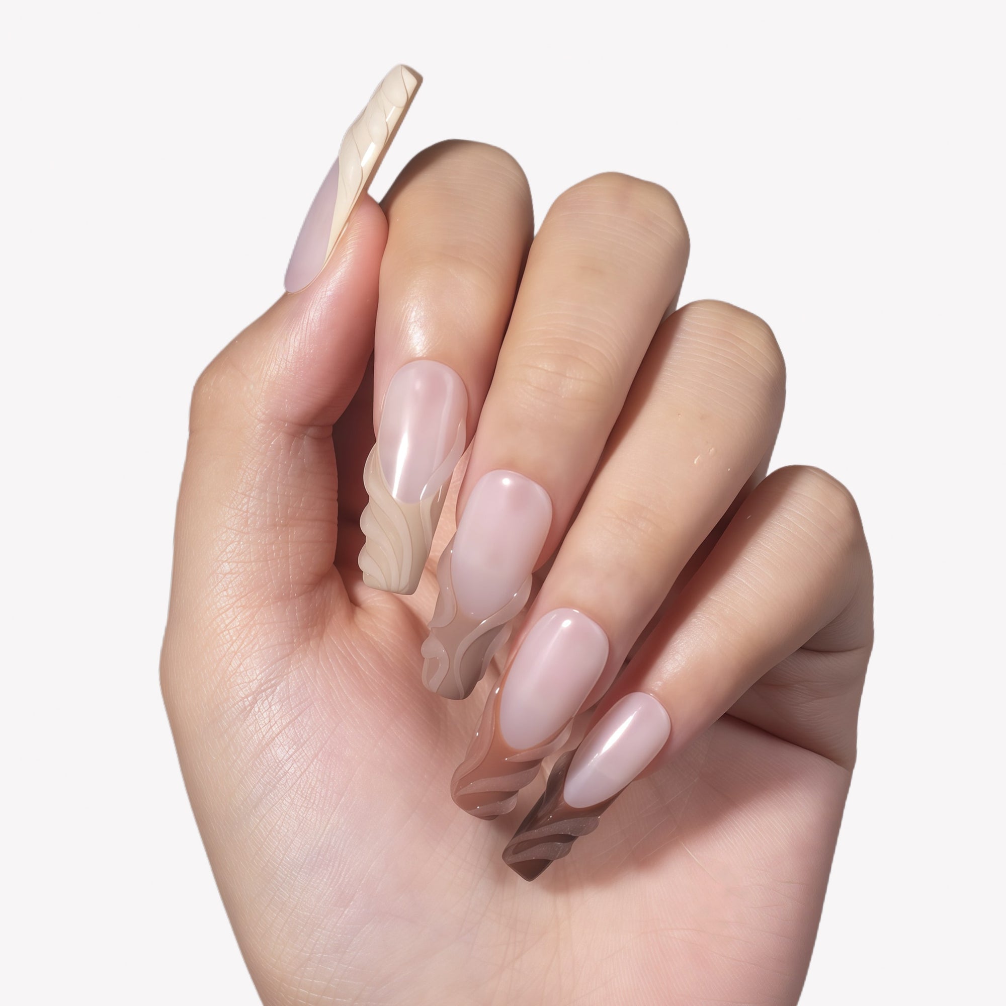 Dance of Shifting Sands Handmade Press On Nails