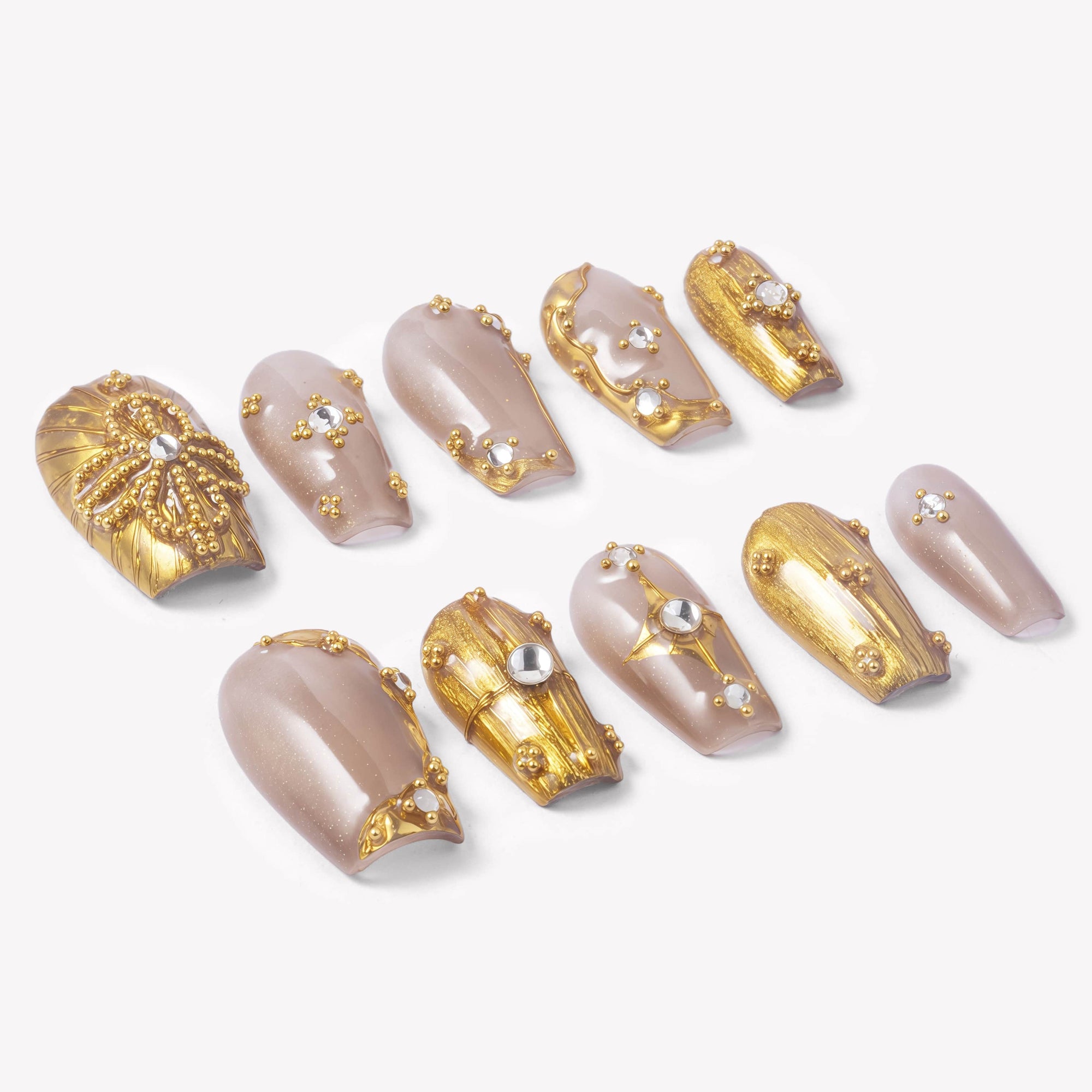 Golden Relic Handmade Press On Nails