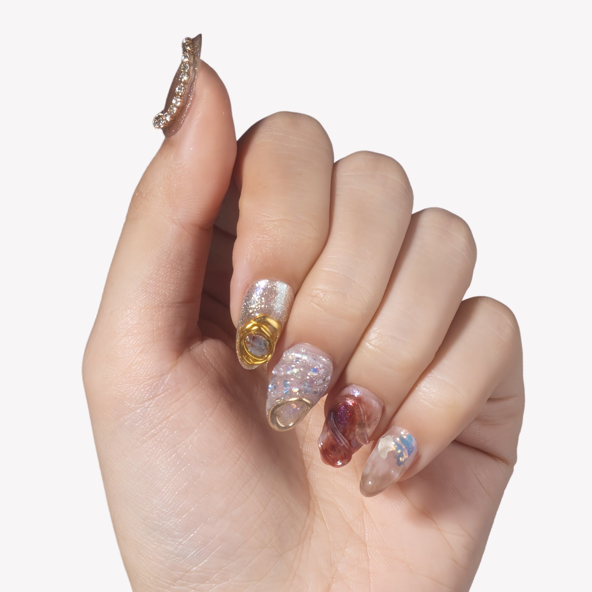 Molten Mirage Handmade Press On Nails