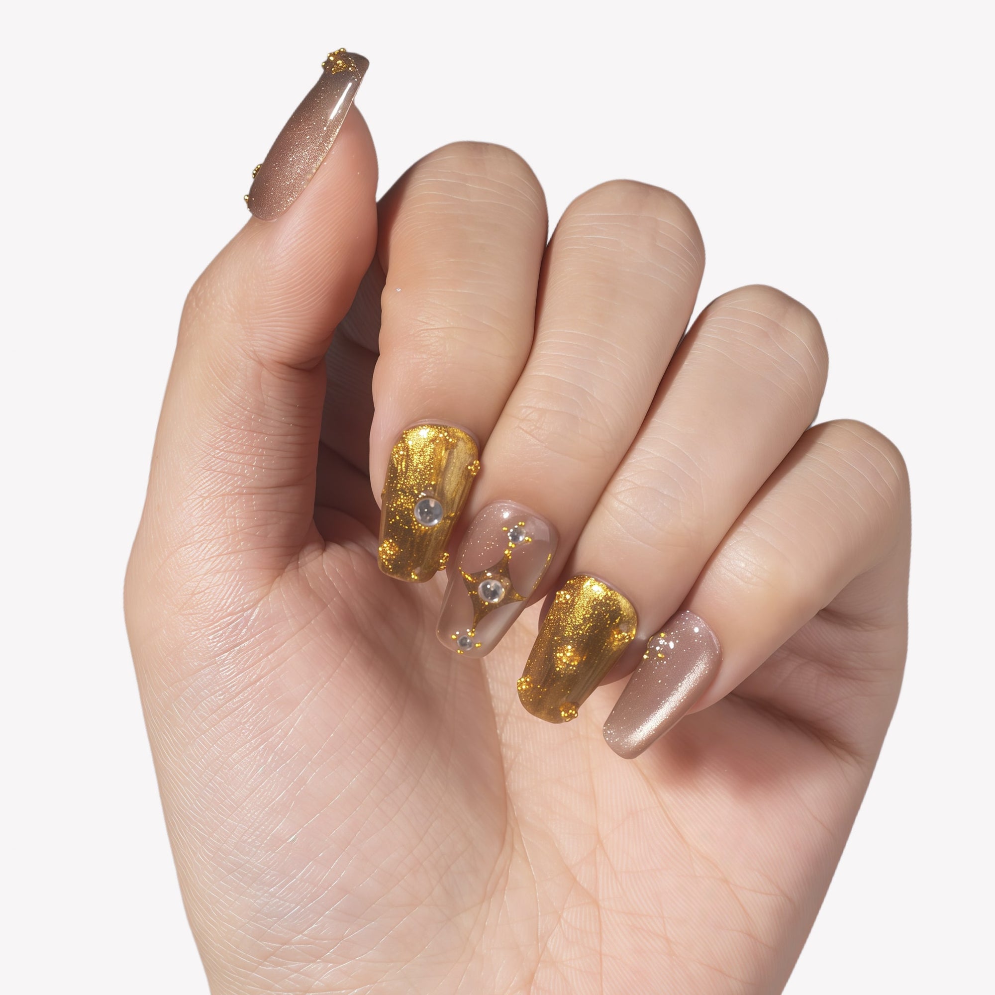 Golden Relic Handmade Press On Nails