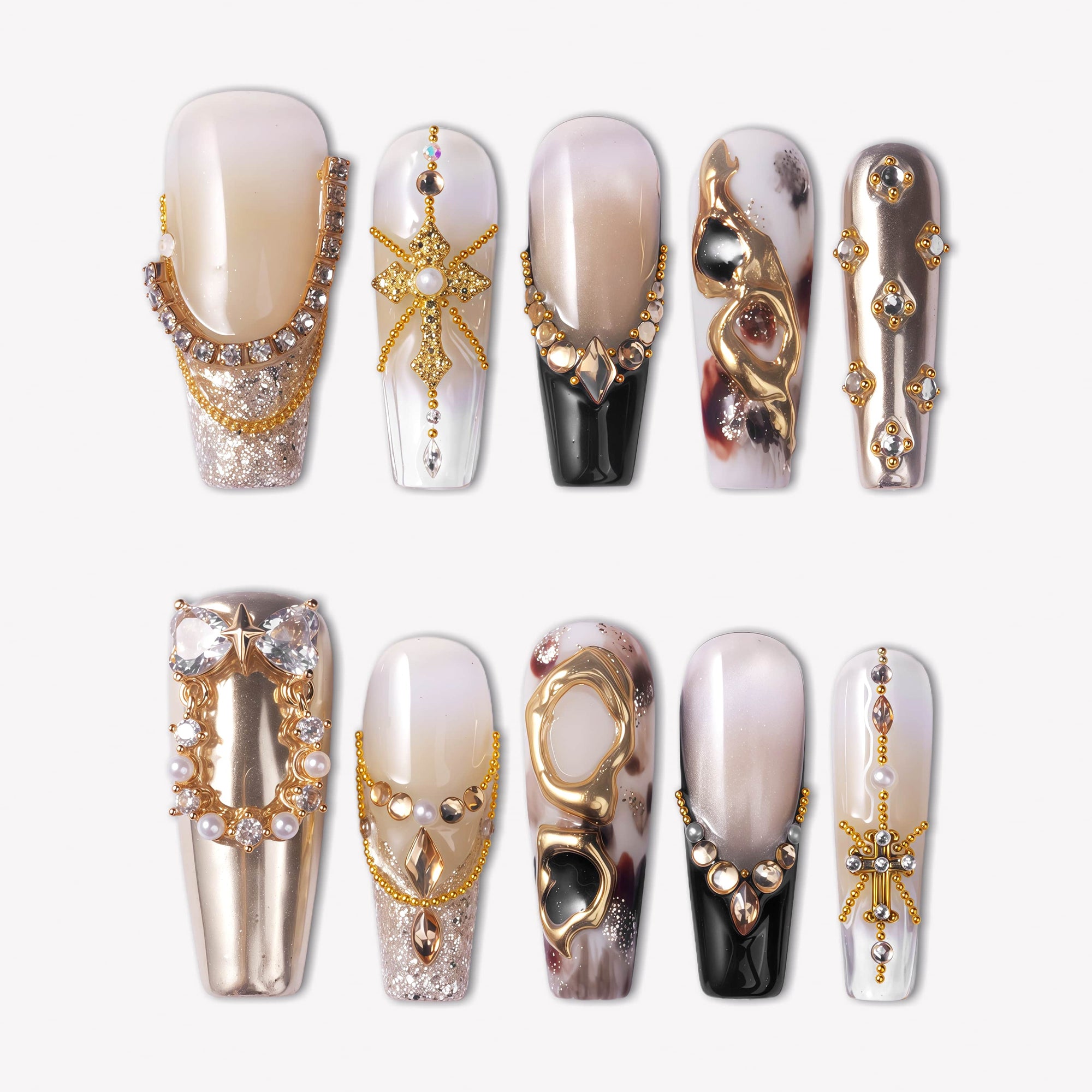 Celestial Relic Handmade Press On Nails