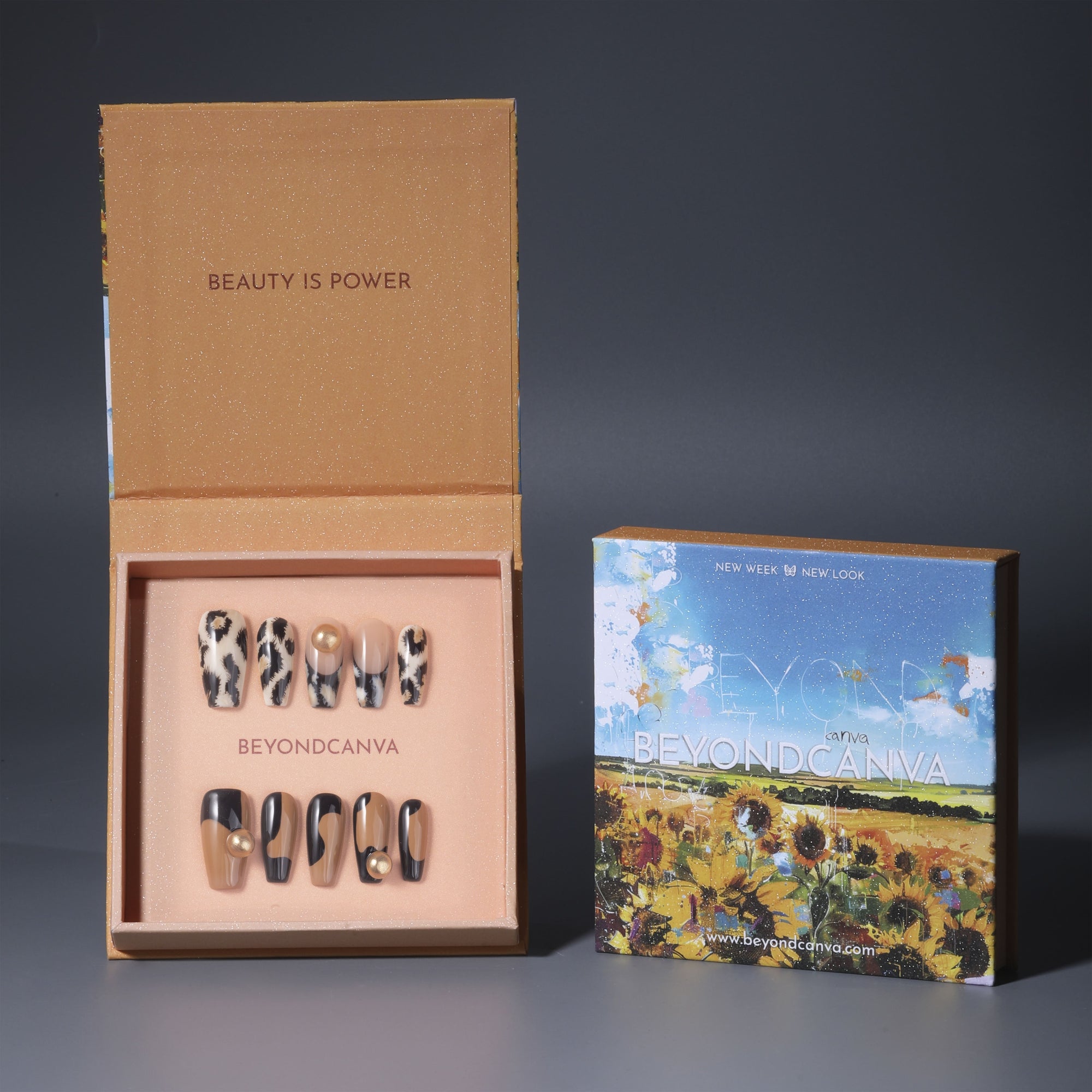 Safari Geo Handmade Press On Nails