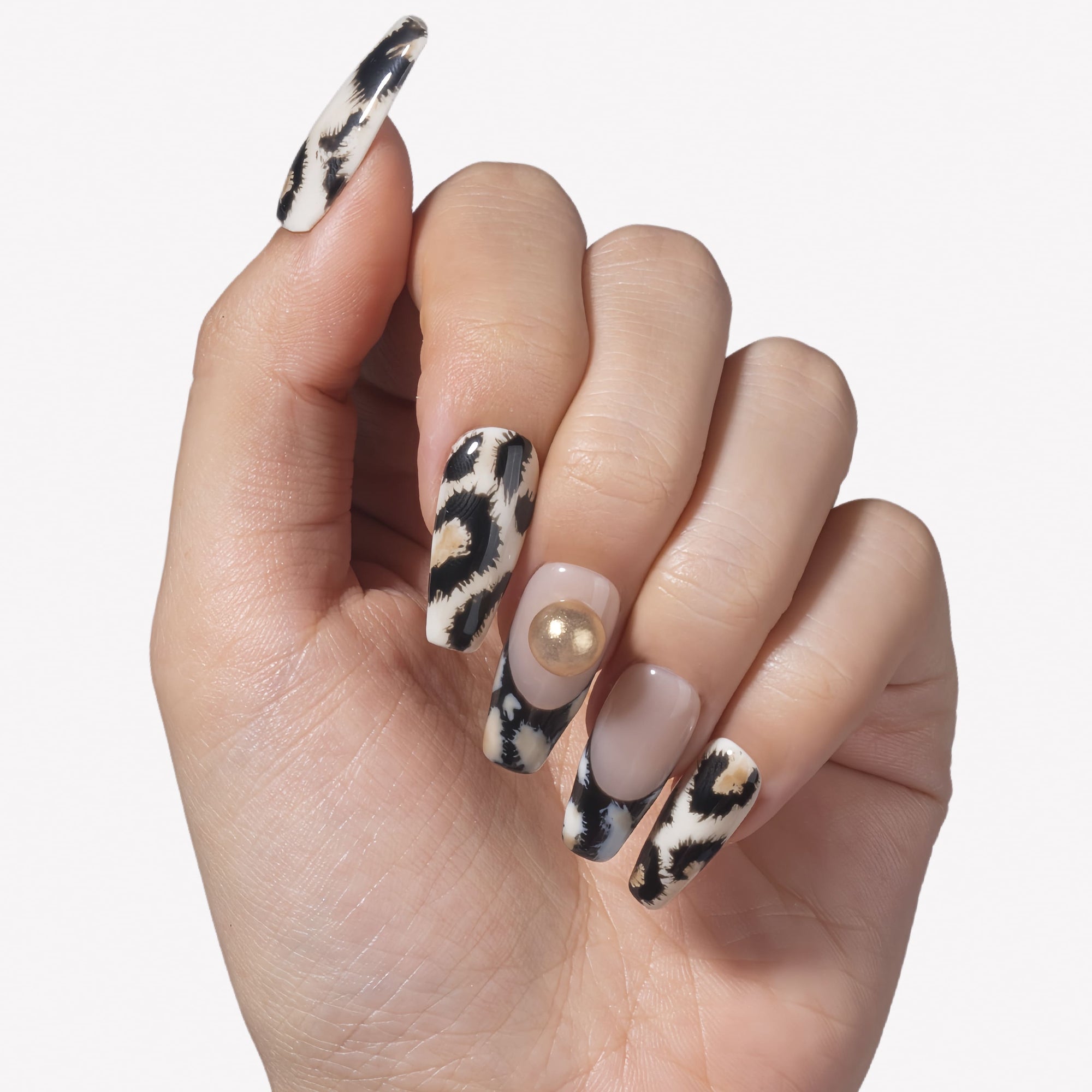Safari Geo Handmade Press On Nails