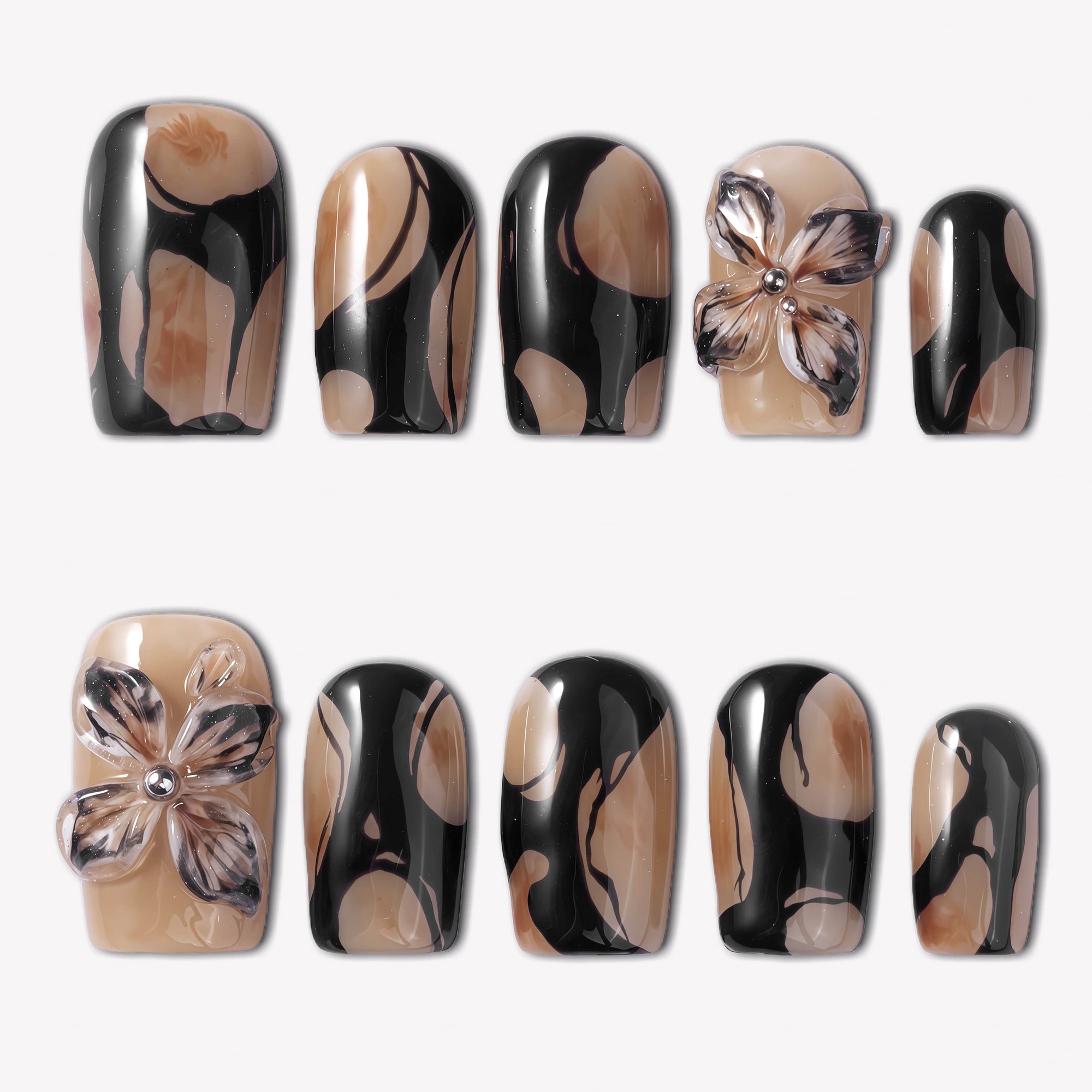 Free-growing Flowers Handmade Press On Nails