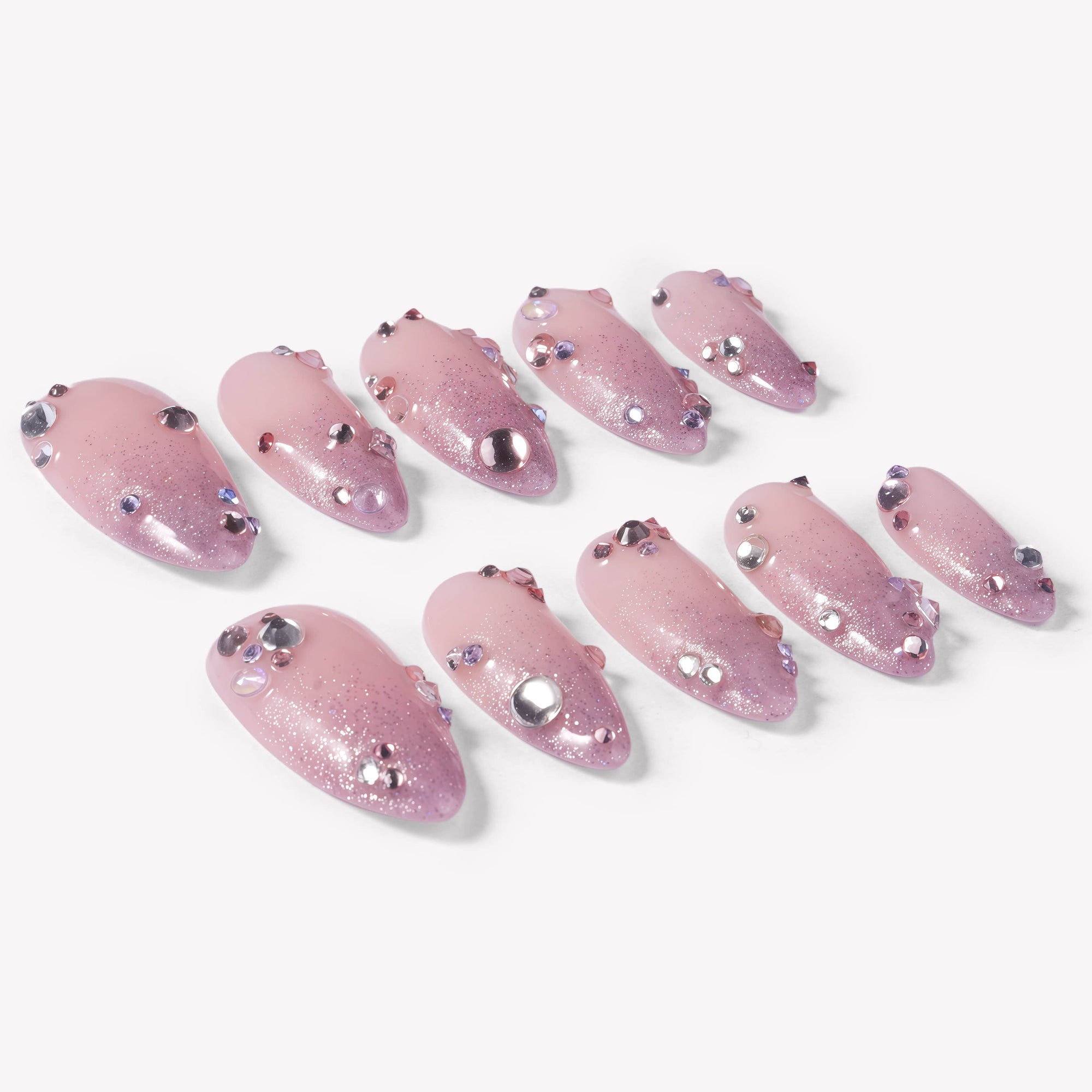 Pink Fairy Dust Handmade Press On Nails