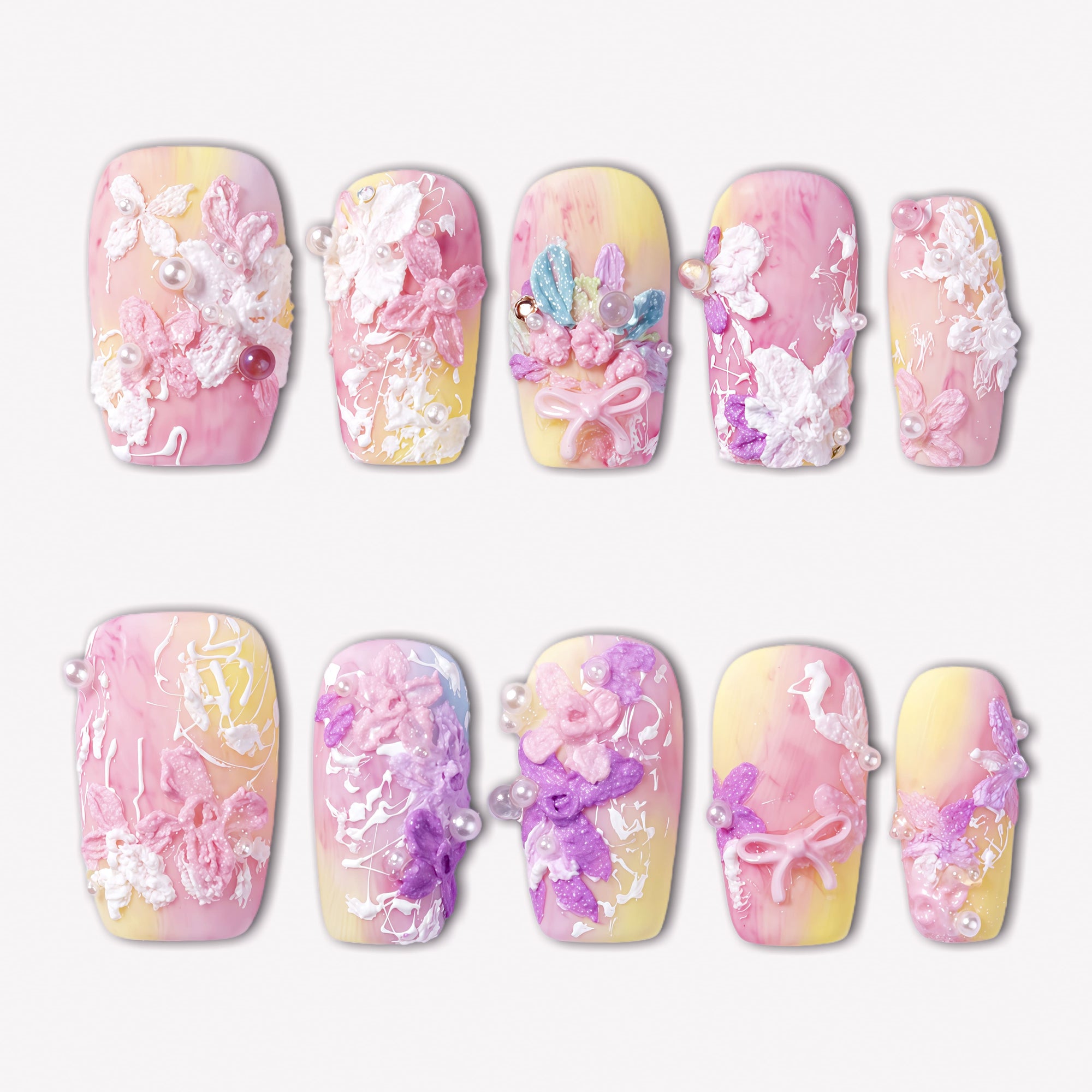 Impressionist Pointe Handmade Press On Nails