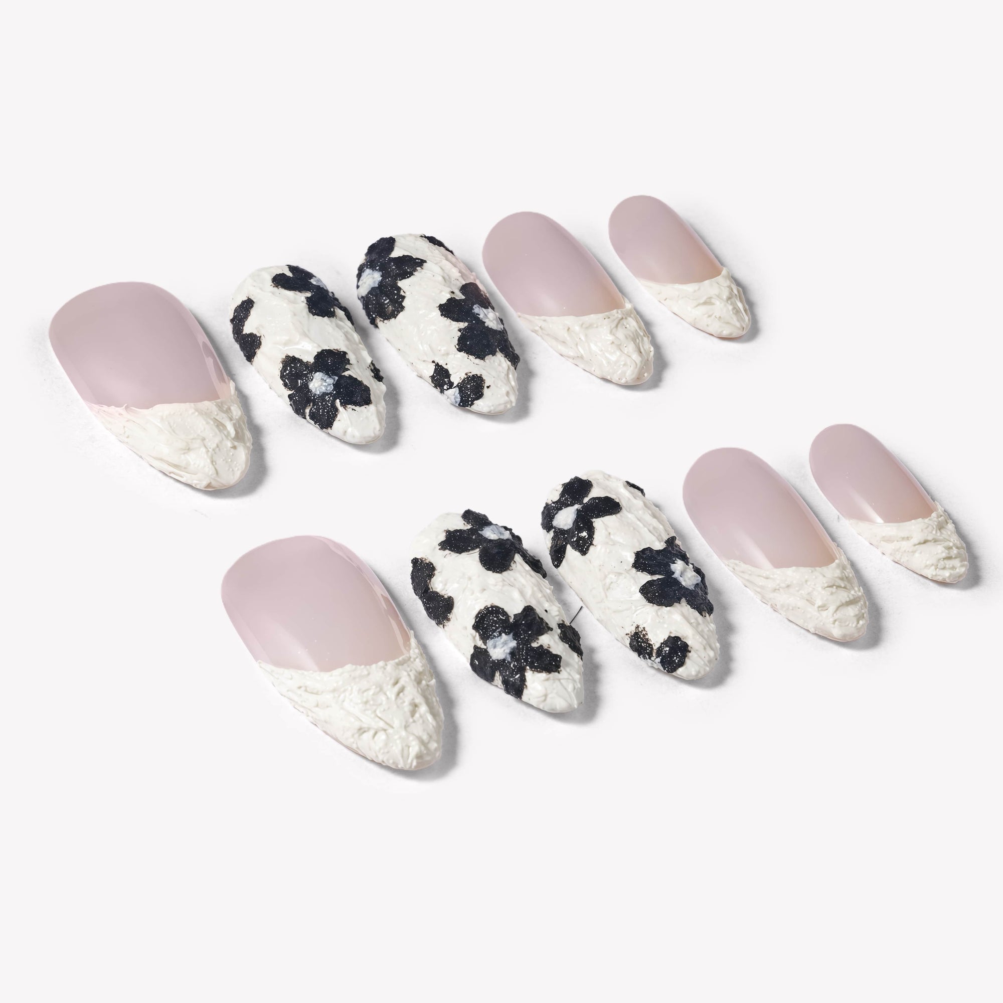 Chalk Floral Handmade Press On Nails