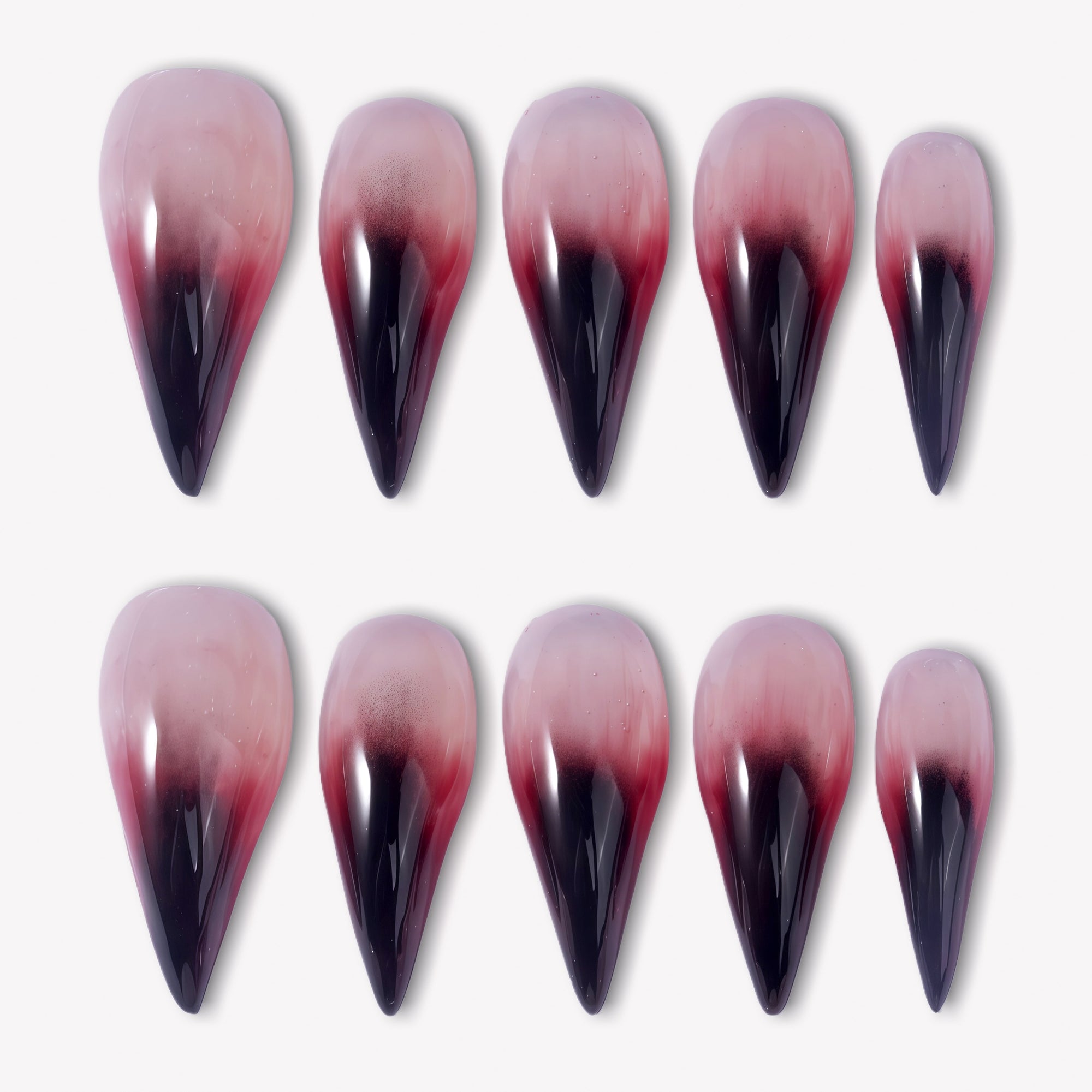 Crimson Eclipse Handmade Press On Nails