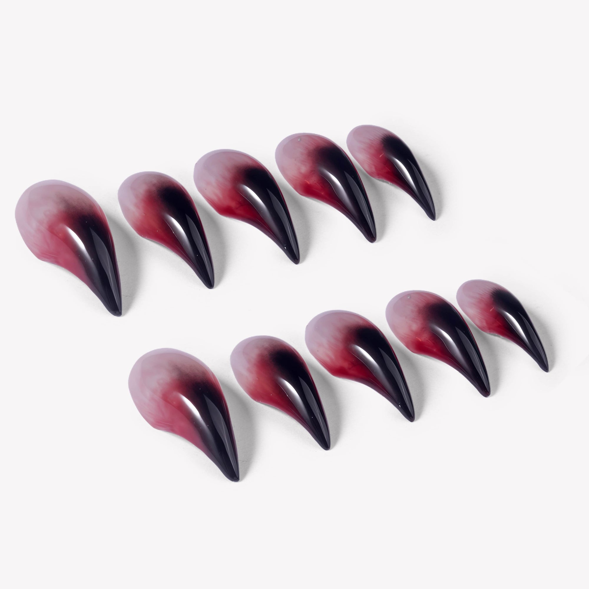 Crimson Eclipse Handmade Press On Nails