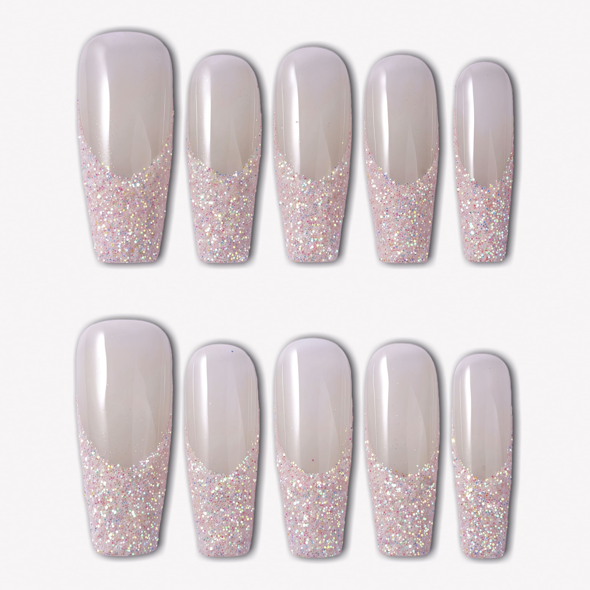 Pink Confetti Handmade Press On Nails