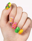 Tropical Jelly Bloom Handmade Press On Nails