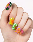 Tropical Jelly Bloom Handmade Press On Nails