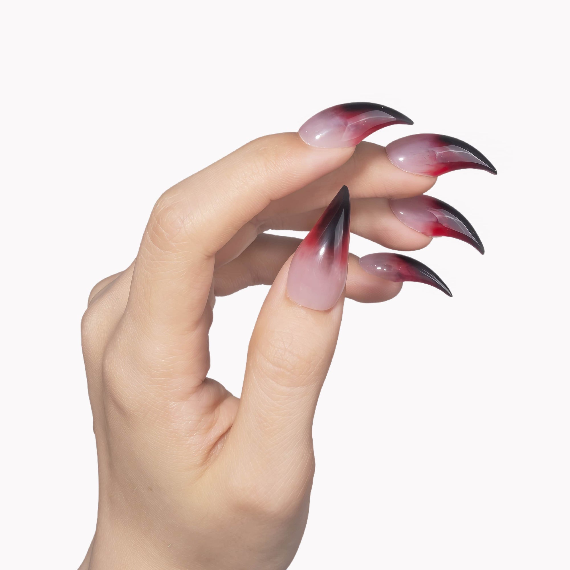 Crimson Eclipse Handmade Press On Nails