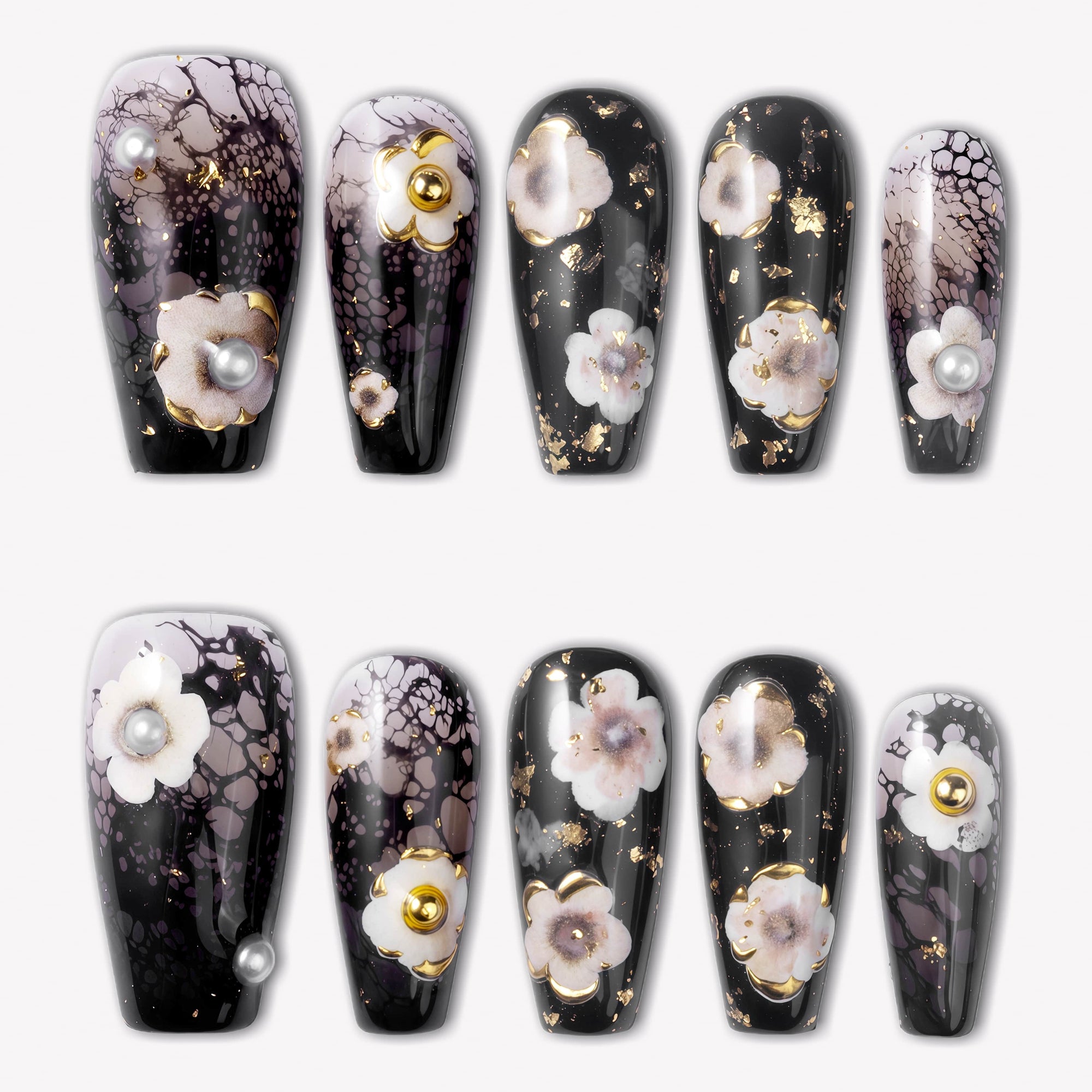 Gilded Garden Handmade Press On Nails