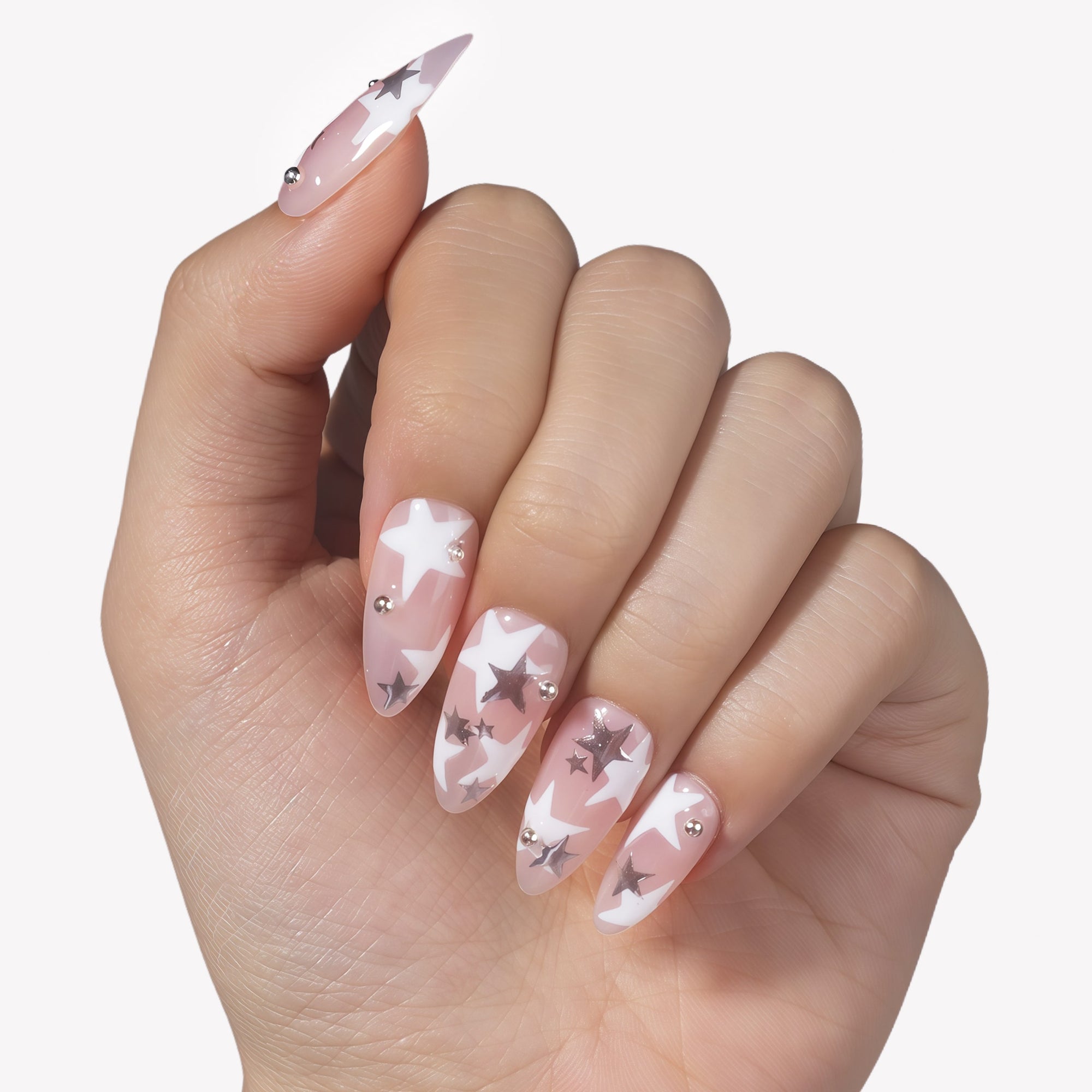 Starlit Whisper Handmade Press On Nails