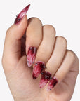 Crimson Night Handmade Press On Nails