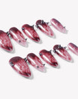 Crimson Night Handmade Press On Nails