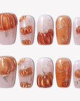 Pumpkin Whisper Handmade Press On Nails