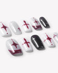 Blood Moon Cross Handmade Press On Nails