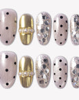 Golden Soirée Handmade Press On Nails