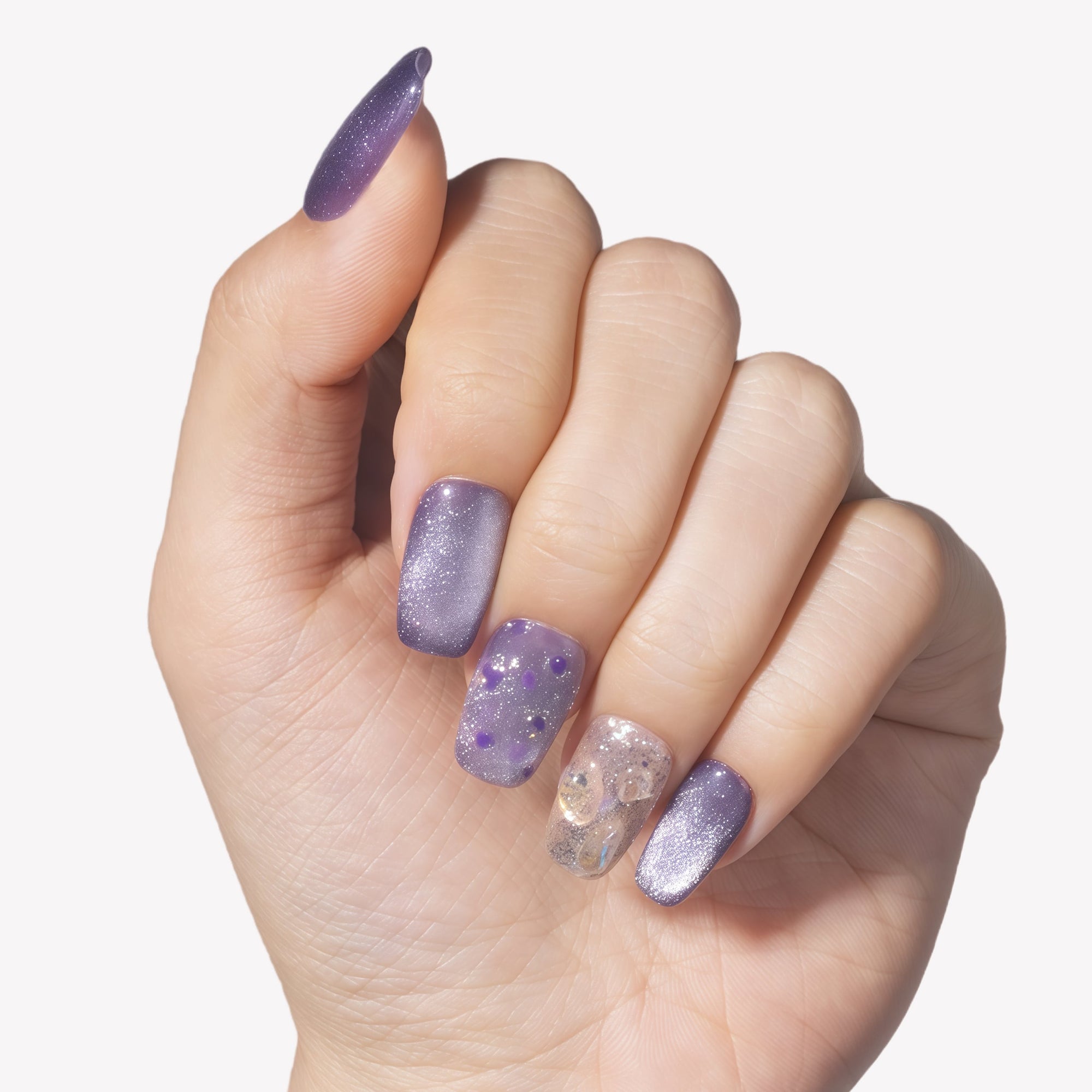 Amethyst Veil Handmade Press On Nails