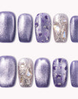 Amethyst Veil Handmade Press On Nails