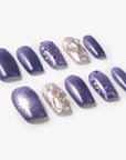 Amethyst Veil Handmade Press On Nails
