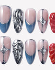 Liquid Mercury Handmade Press On Nails