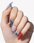 Liquid Mercury Handmade Press On Nails