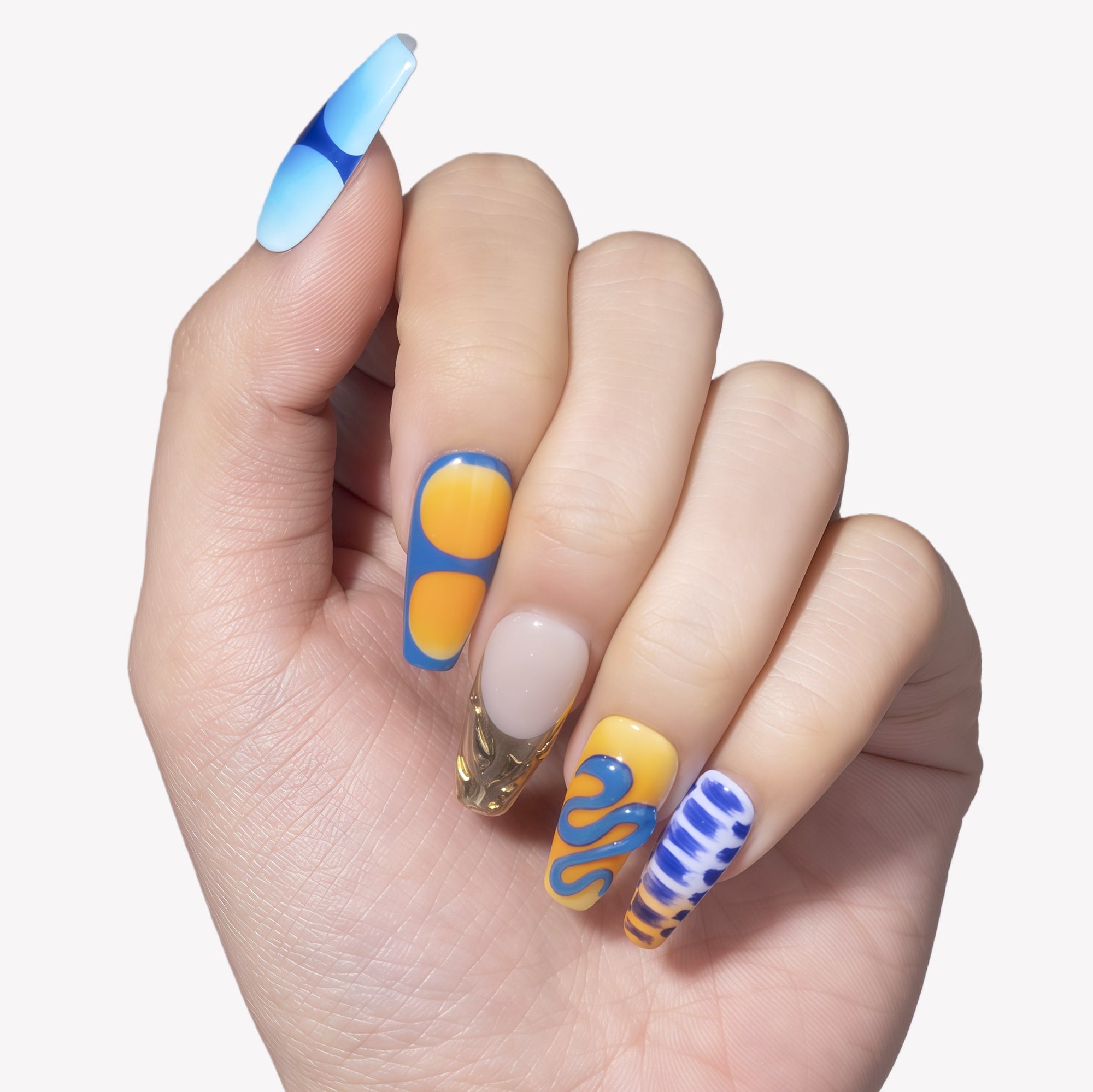 Solar Tide Handmade Press On Nails