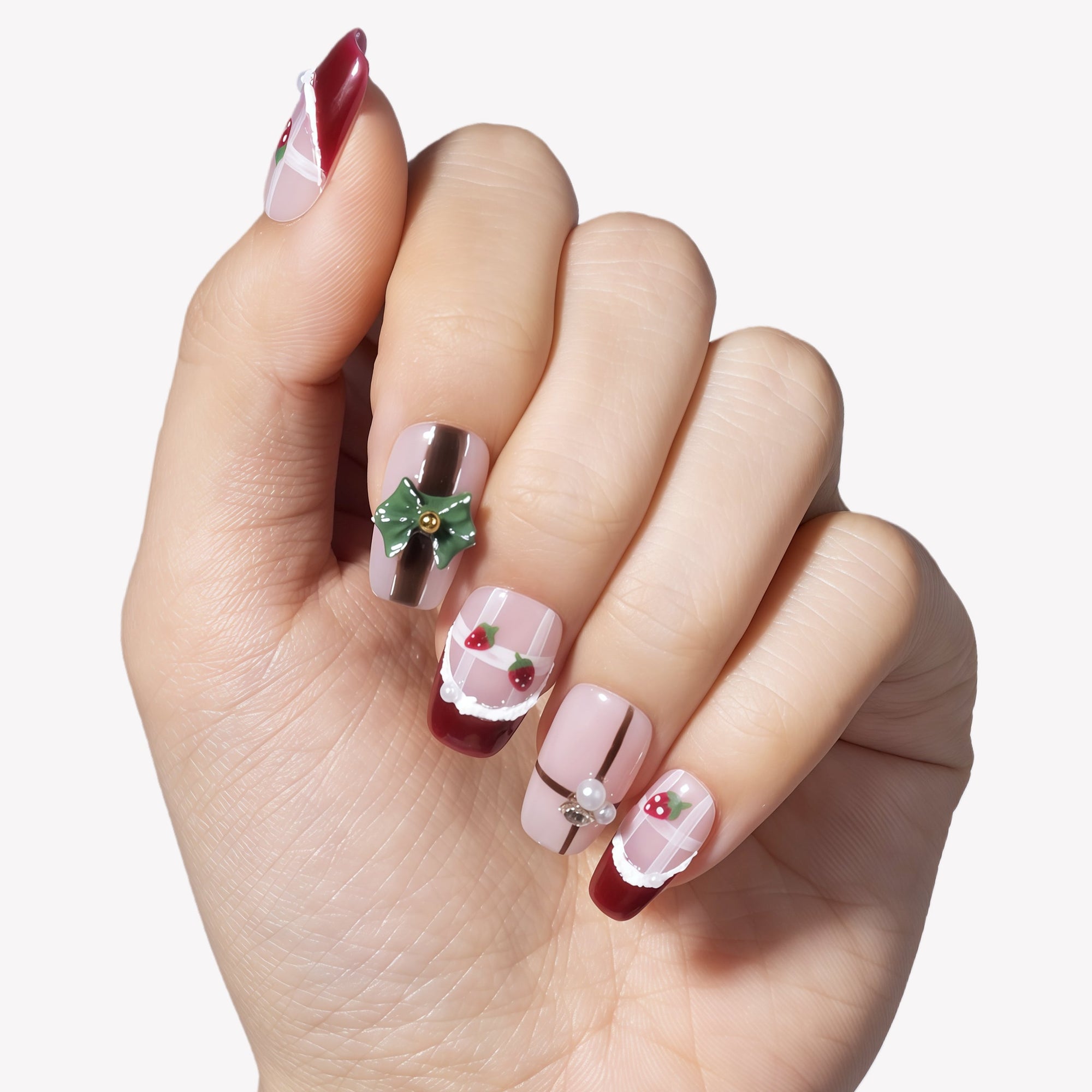 Berry Parfait Handmade Press On Nails