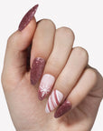 Frosted Peppermint Handmade Press On Nails