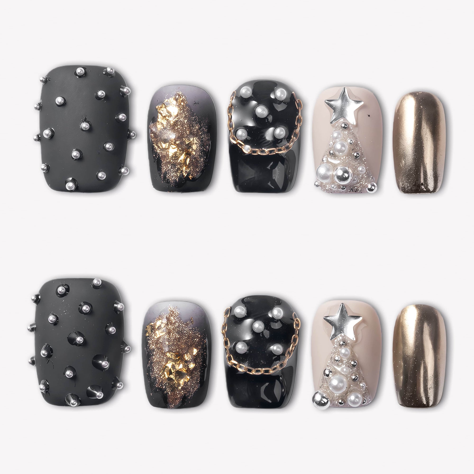 Christmas Gala Handmade Press On Nails